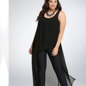 Chiffon Asymmetrical Hi Low Torrid Top